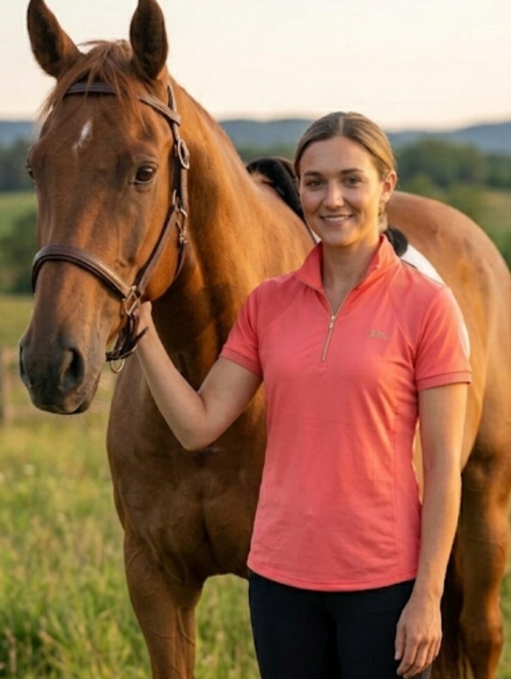 R.J. Classics Equestrian Polo Shirt Sz XXL Apricot